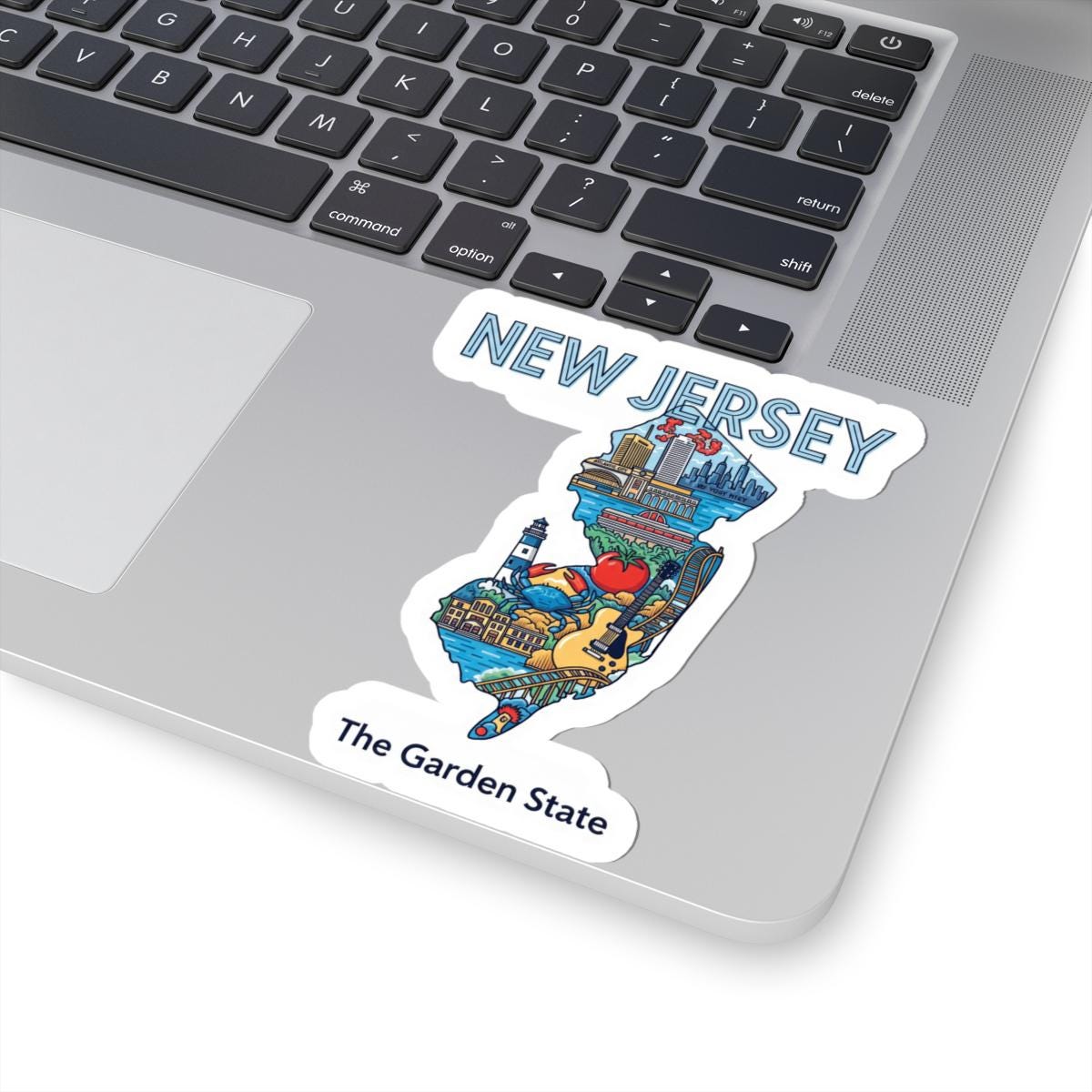 New Jersey Vinyl Sticker: Garden State Art Decal, Waterproof