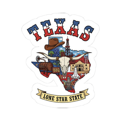 ColorFlow | Texas Vinyl Sticker Pack | Lone Star State Art BBQ Skull Space Bluebonnet | Waterproof Glossy Matte Holo