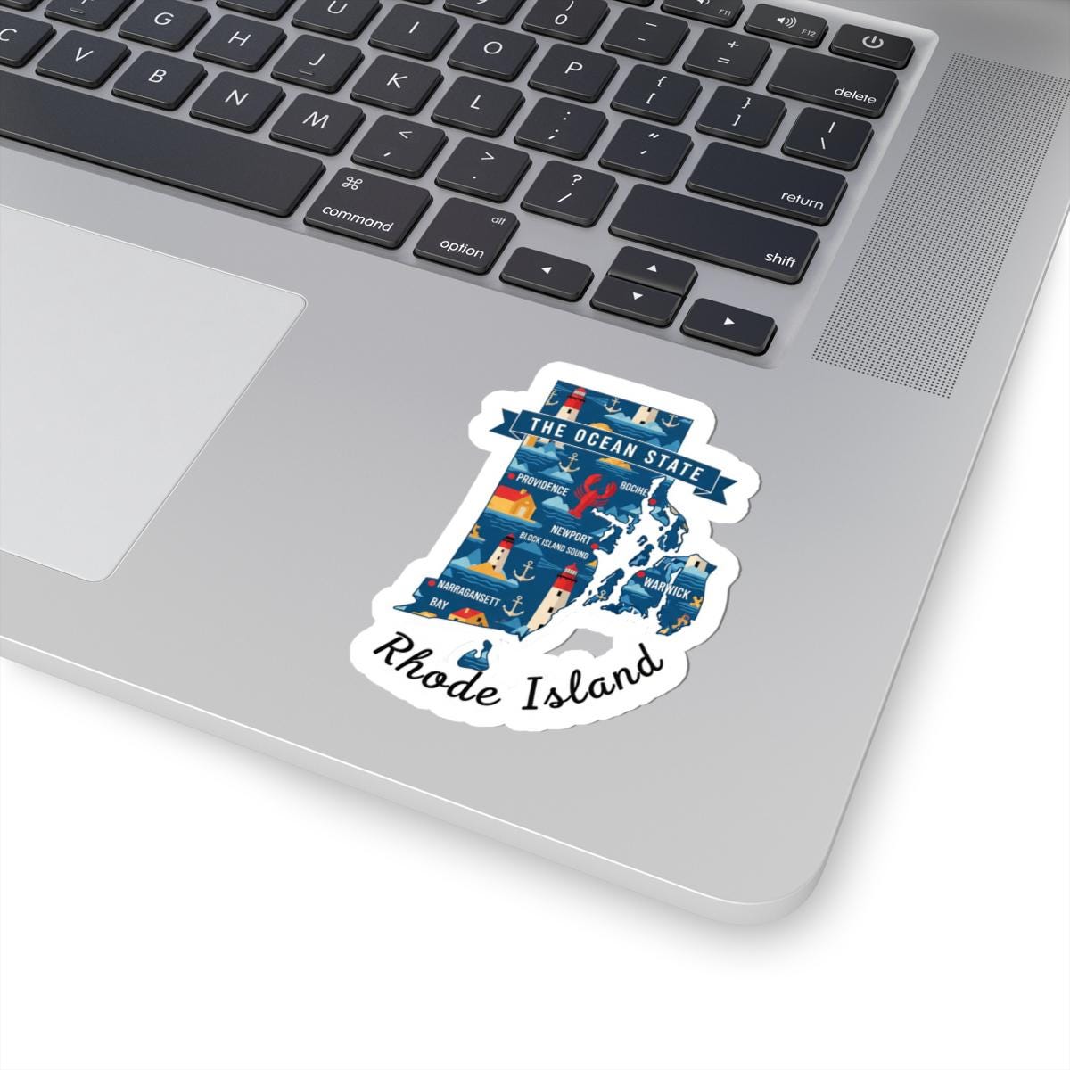 ColorFlow | Rhode Island Vinyl Sticker Pack | The Ocean State Art Lighthouses Lobster | Waterproof Glossy Matte Holographic