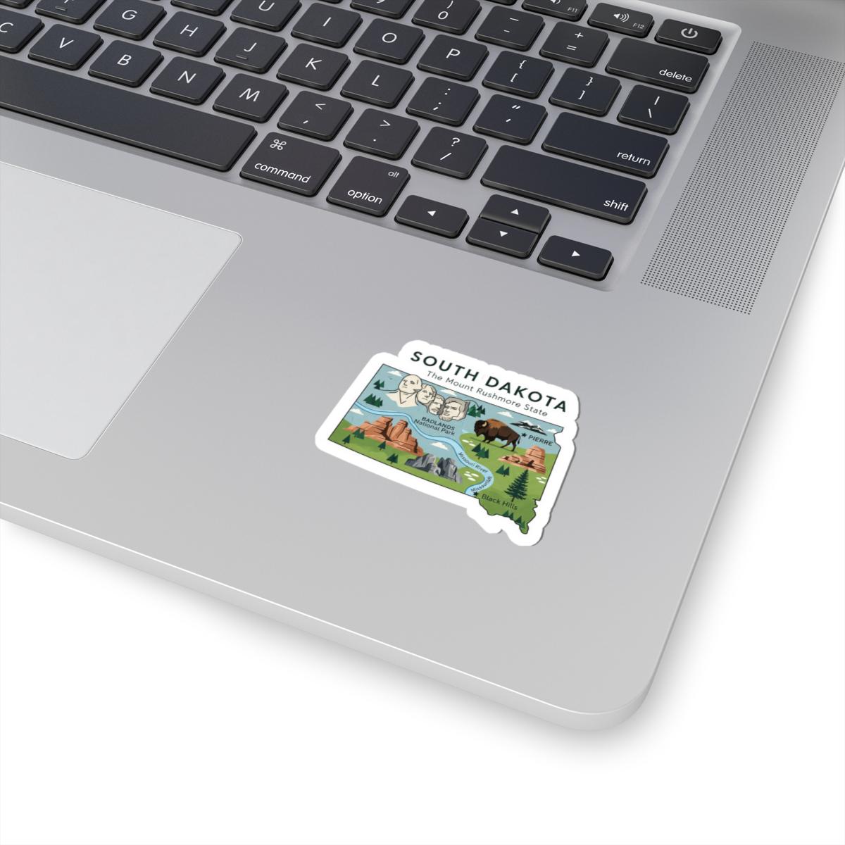 ColorFlow | South Dakota Vinyl Sticker Pack | Mount Rushmore Badlands Bison Art | Waterproof Glossy Matte Holographic
