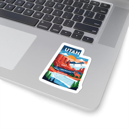ColorFlow | Utah Vinyl Sticker Pack | Zion Bryce Canyon Salt Lake Art | Waterproof Glossy Matte Holographic