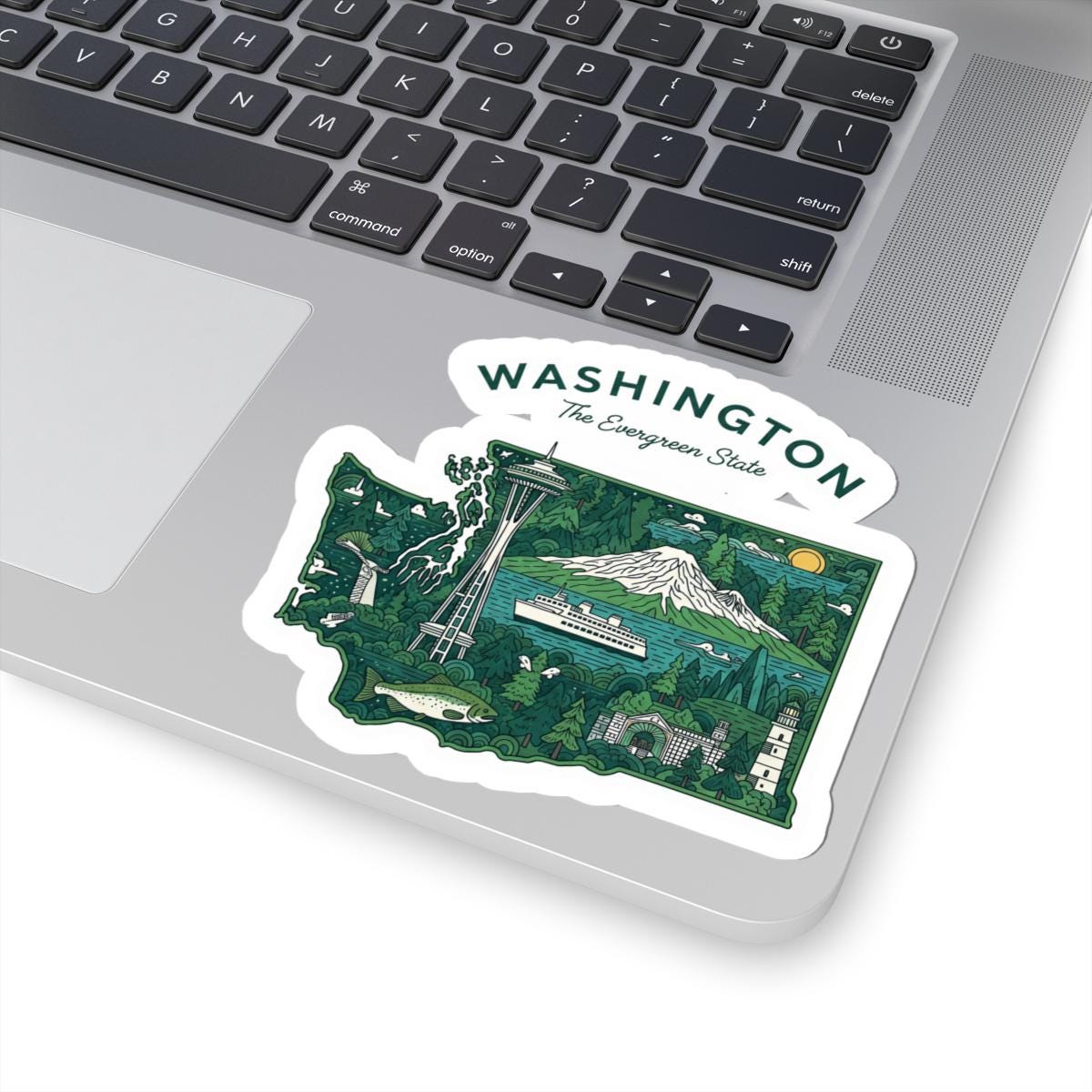 ColorFlow | Washington Vinyl Sticker Pack | Evergreen State Space Needle Mt Rainier | Waterproof Glossy Matte Holographic
