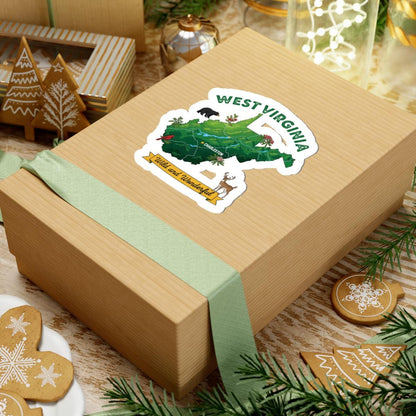 ColorFlow | West Virginia Vinyl Sticker Pack | Wild and Wonderful Art Bear Deer | Waterproof Glossy Matte Holographic