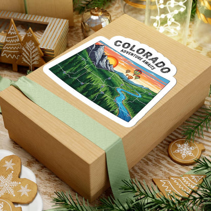 ColorFlow | Colorado Vinyl Sticker Pack | Adventure Awaits Mountains River Art | Waterproof Glossy Matte Holographic