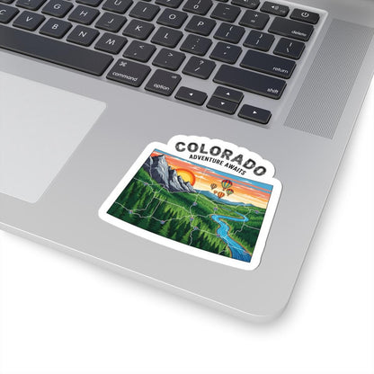 ColorFlow | Colorado Vinyl Sticker Pack | Adventure Awaits Mountains River Art | Waterproof Glossy Matte Holographic