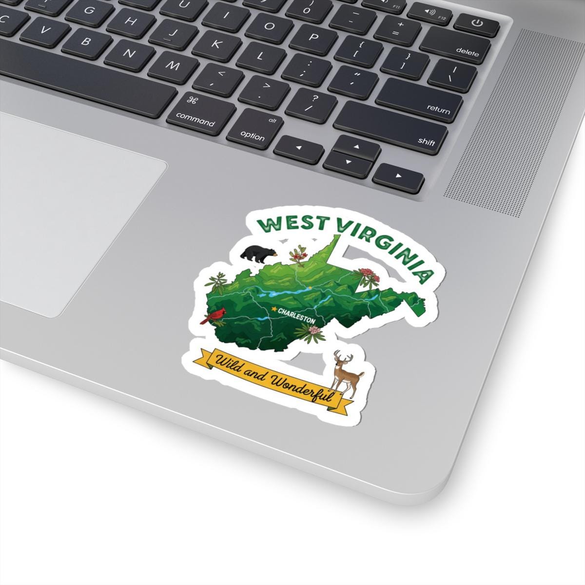 ColorFlow | West Virginia Vinyl Sticker Pack | Wild and Wonderful Art Bear Deer | Waterproof Glossy Matte Holographic
