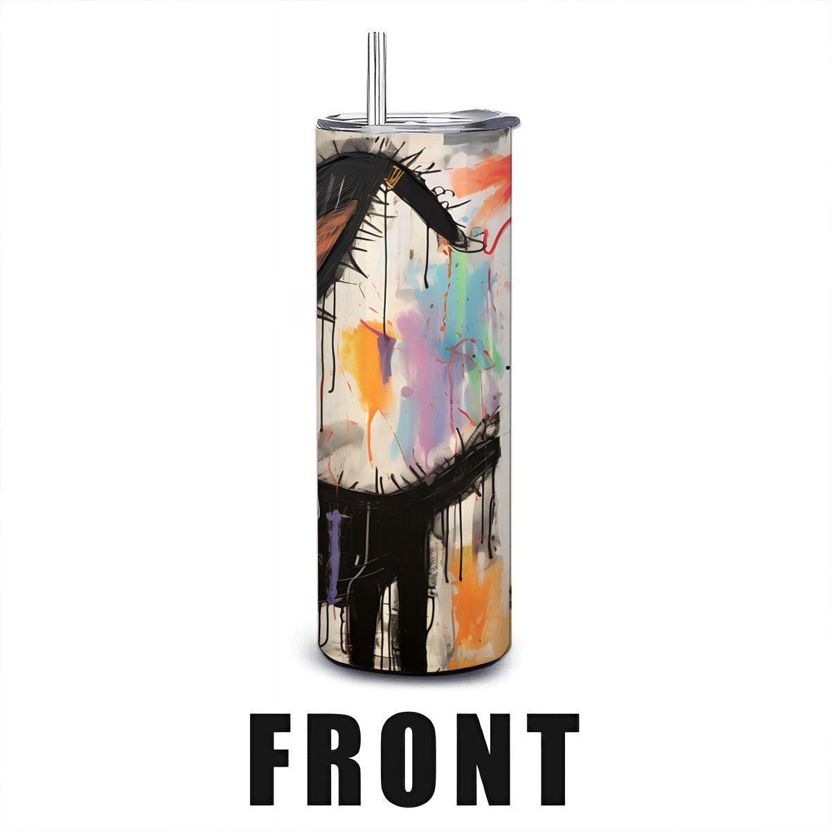 ColorFlow | Doodle Dog Tumbler | Funny Dog Art Cup | 20oz Stainless Steel Travel Mug with Straw | Gift for Dog Lovers