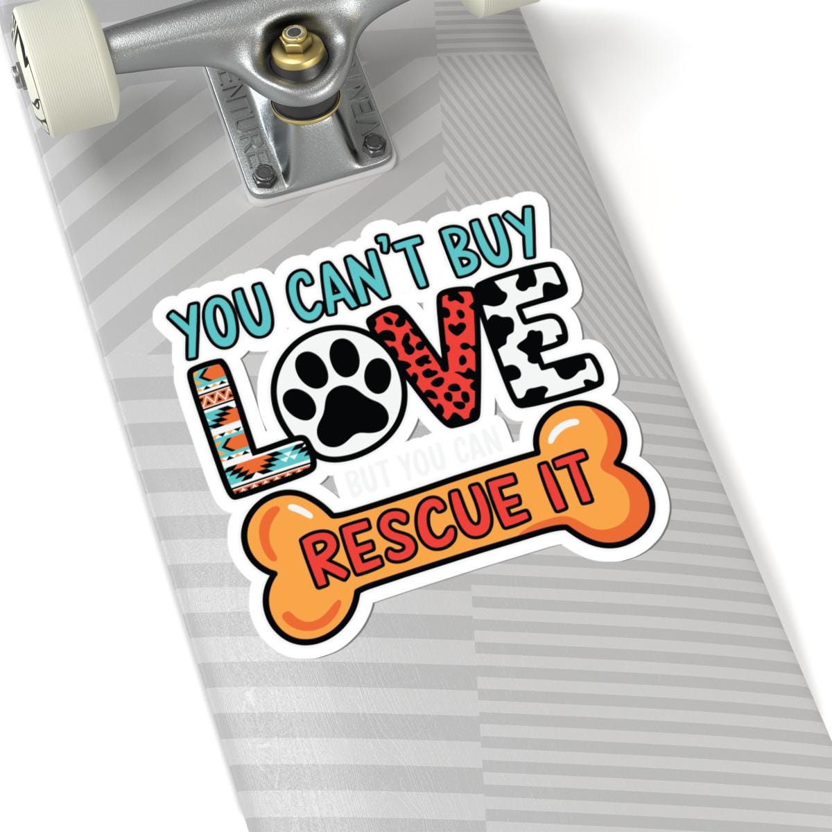 ColorFlow | You Cant Buy Love But You Can Rescue It Vinyl Sticker | Dog Rescue Art Sticker | Waterproof Sticker Pack | Pet Decal