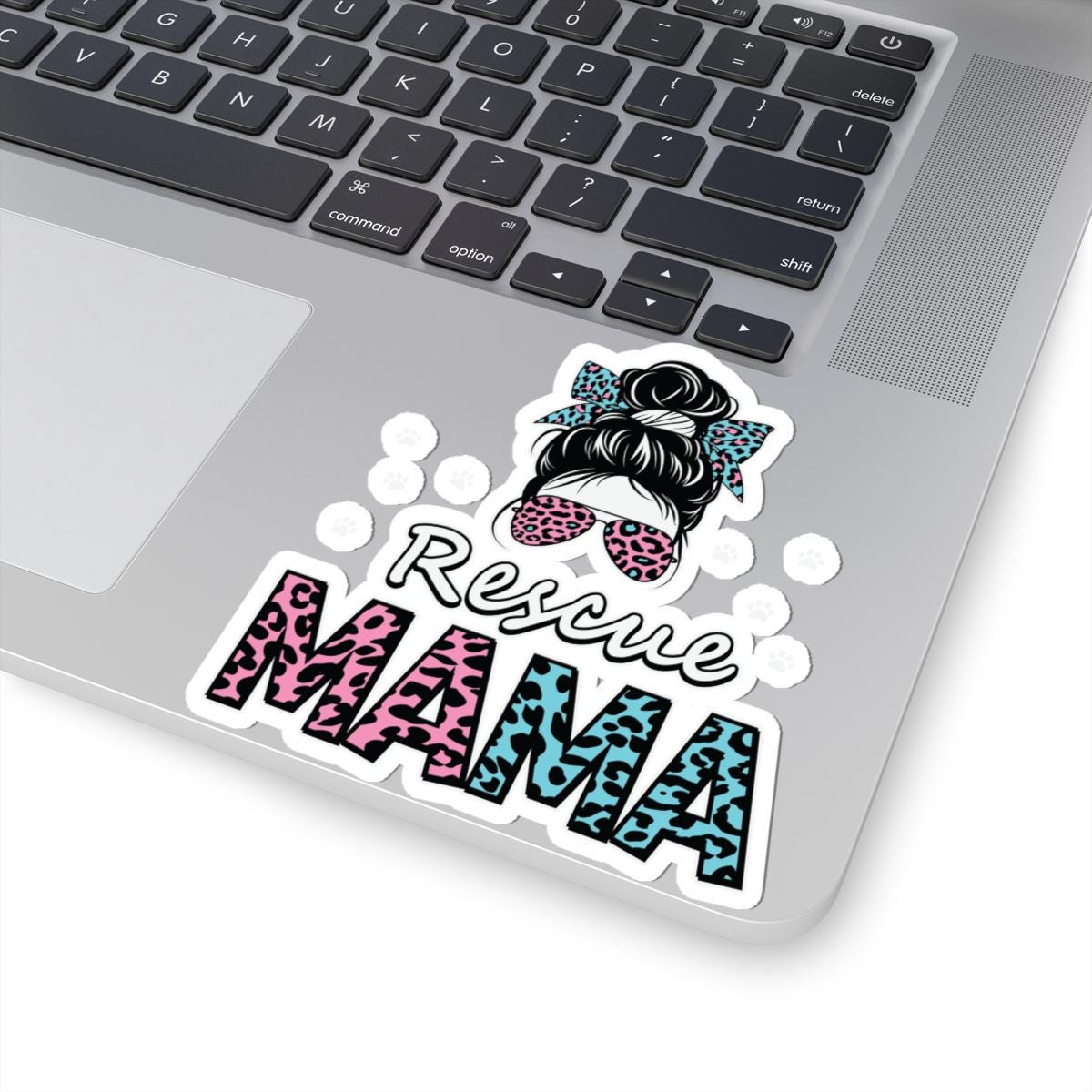 ColorFlow | Rescue Mama Vinyl Sticker | Cute Animal Rescue Art Sticker | Dog Mom Gift | Waterproof Sticker Pack | Premium Decal