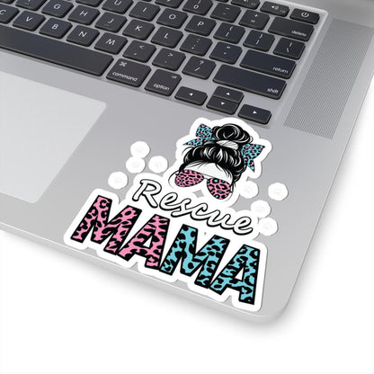 ColorFlow | Rescue Mama Vinyl Sticker | Cute Animal Rescue Art Sticker | Dog Mom Gift | Waterproof Sticker Pack | Premium Decal