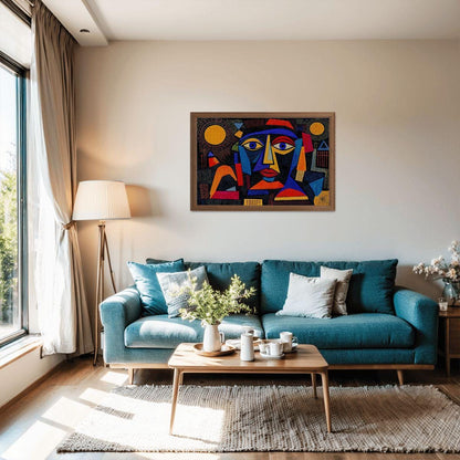 ColorFlow | Geometric Radiance Wooden Puzzle | Picasso Inspired Bold Abstract Jigsaw | Artistic Wood Puzzle Decor