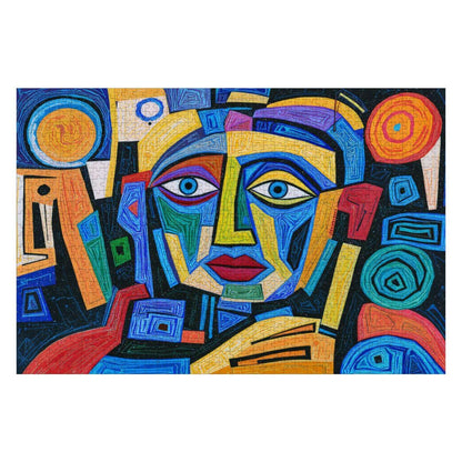 ColorFlow | Chromatic Dream Wooden Puzzle | Picasso Inspired Bold Abstract Jigsaw | Modern Art Wood Puzzle Gift
