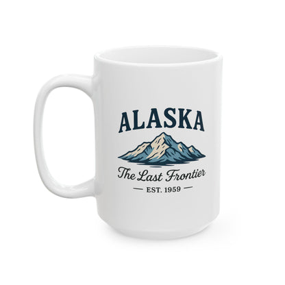 ColorFlow | Alaska The Last Frontier Mug | Mountain Adventure Coffee Cup | 15oz Ceramic Travel Gift