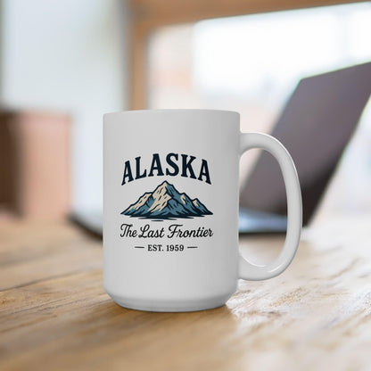 ColorFlow | Alaska The Last Frontier Mug | Mountain Adventure Coffee Cup | 15oz Ceramic Travel Gift