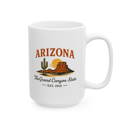ColorFlow | Arizona Grand Canyon State Mug | Desert Sunset Cactus Coffee Cup | 15oz Ceramic Southwest Gift