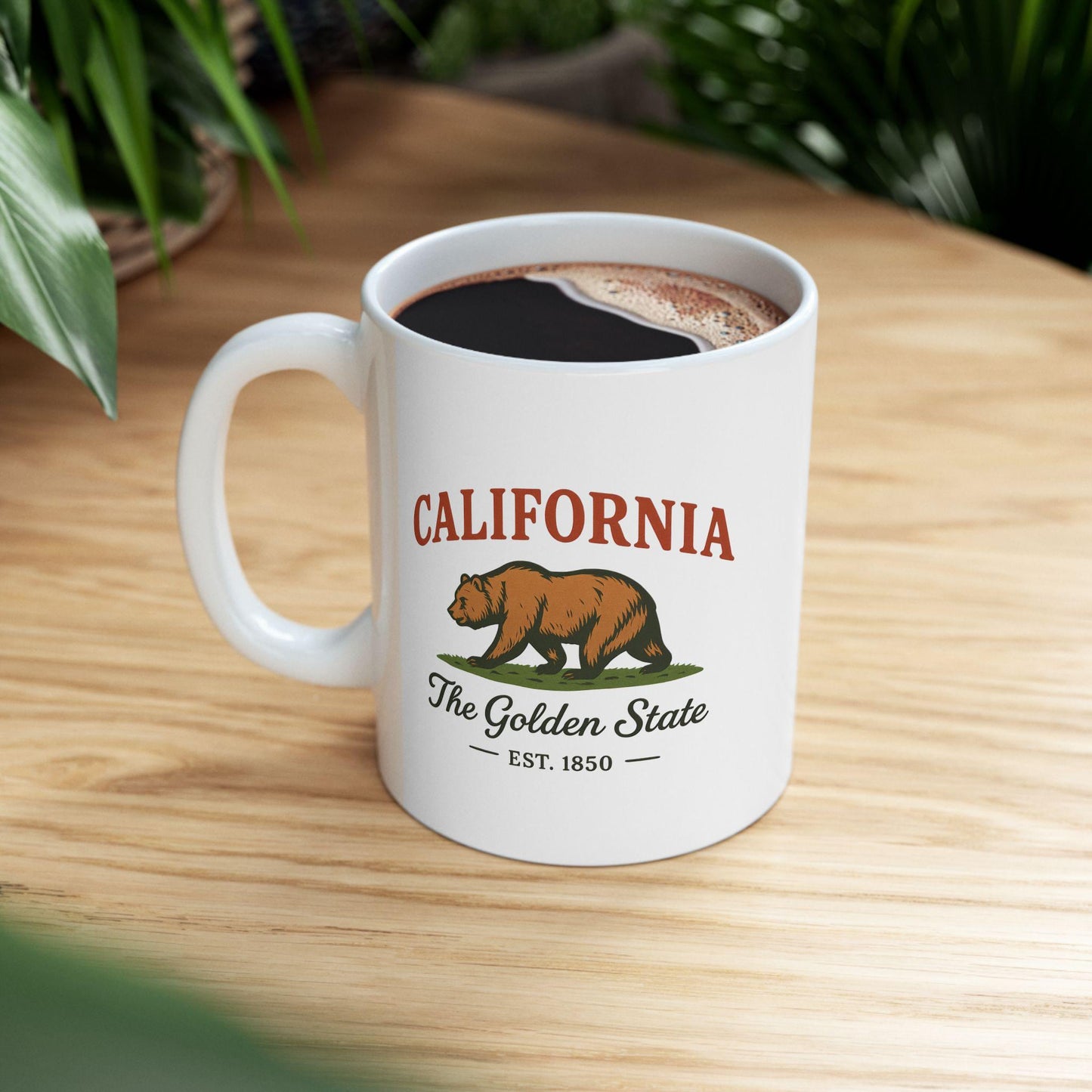 ColorFlow | California The Golden State Mug | Bear Design Coffee Cup | 15oz Ceramic West Coast Gift