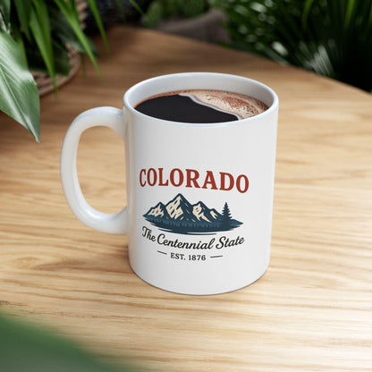 ColorFlow | Colorado The Centennial State Mug | Mountain Coffee Cup | 15oz Ceramic Adventure Gift