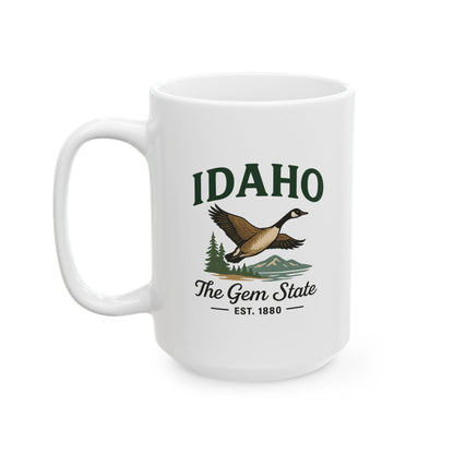 ColorFlow | Idaho The Gem State Mug | Goose Mountain Coffee Cup | 15oz Ceramic Outdoor Gift