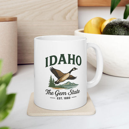 ColorFlow | Idaho The Gem State Mug | Goose Mountain Coffee Cup | 15oz Ceramic Outdoor Gift