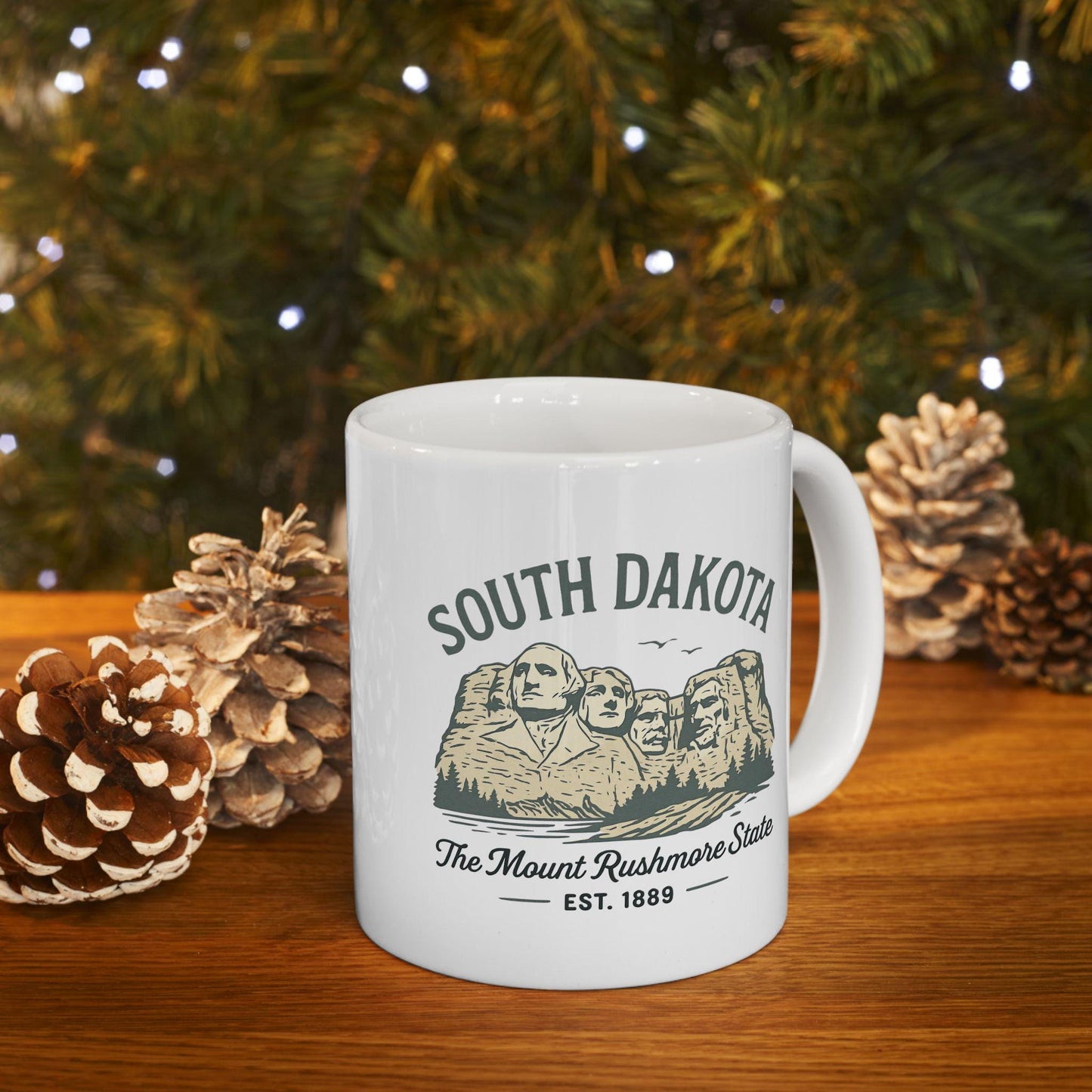 ColorFlow | South Dakota Mount Rushmore Mug | Travel Souvenir Coffee Cup | 15 oz Ceramic Gift for Adventure Lovers
