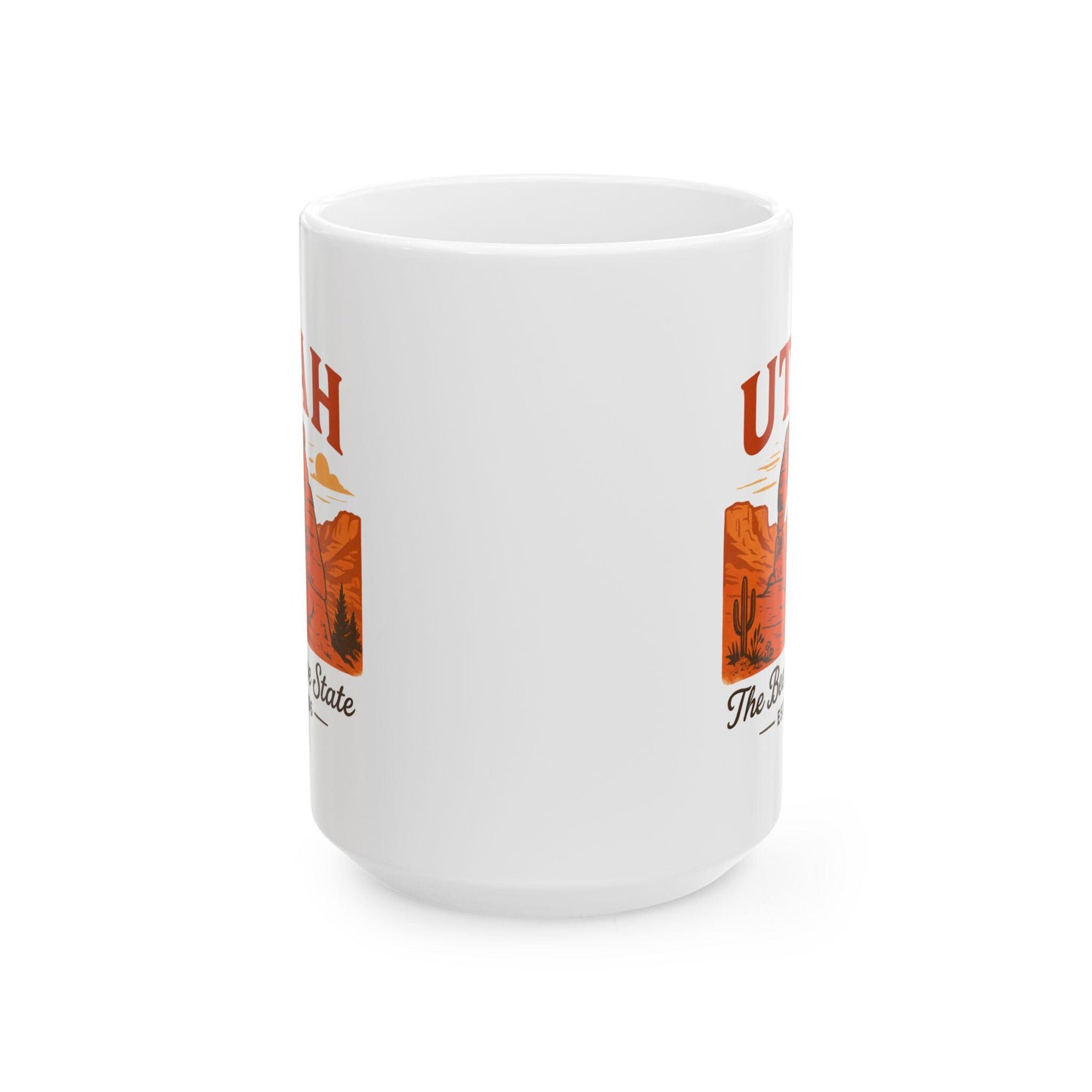 ColorFlow | Utah The Beehive State Mug | Arches National Park Coffee Cup | 15 oz Ceramic Travel Gift for Adventure Lovers