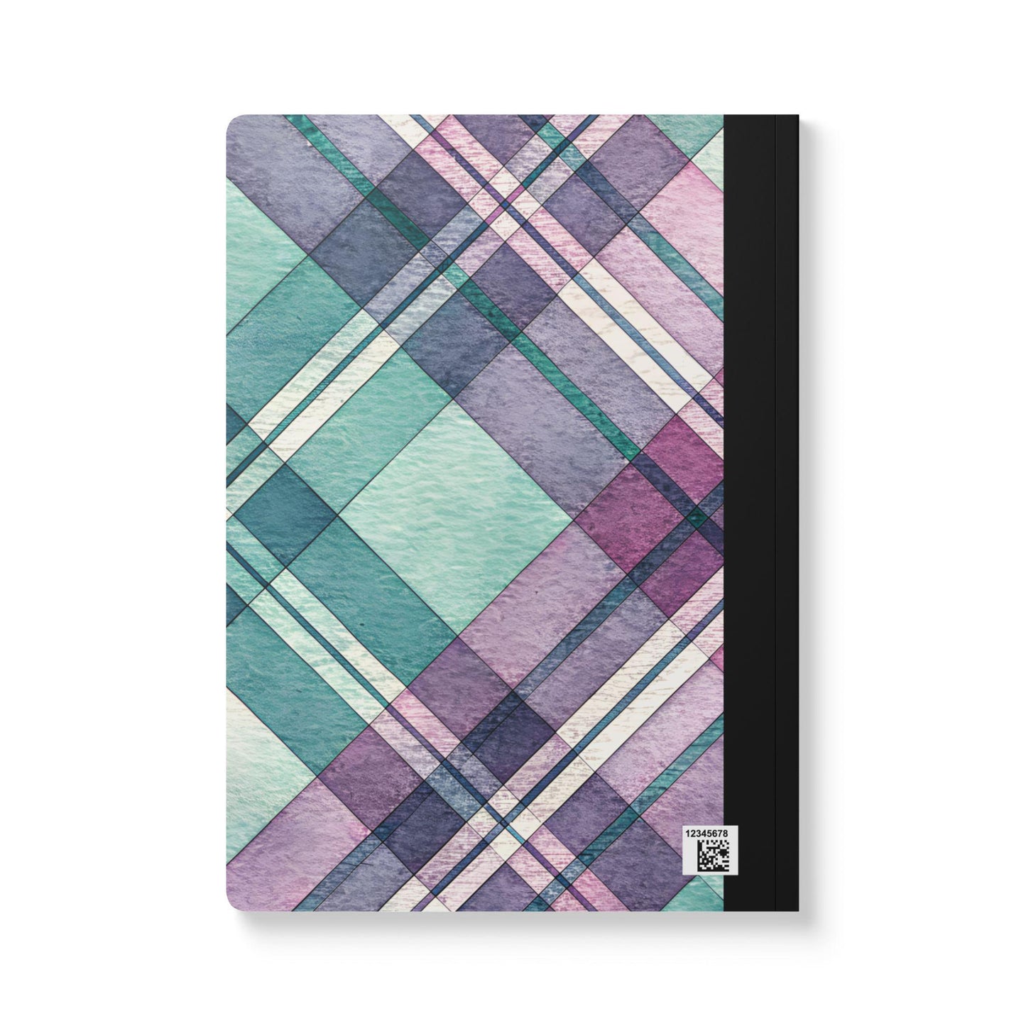 ColorFlow | Pastel Plaid Composition Notebook | Aesthetic College Ruled Journal | Cute Writing Notebook Gift
