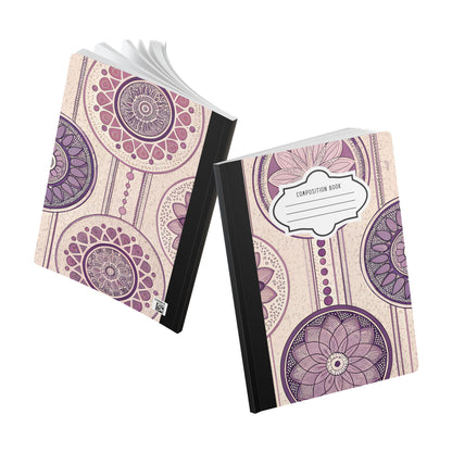 Vintage Mandala Composition Notebook | Boho College Ruled Journal