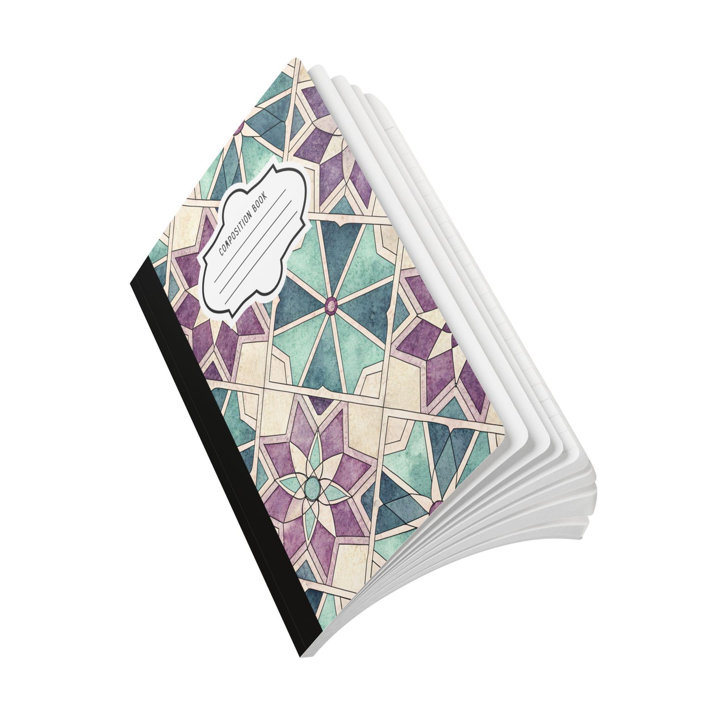 ColorFlow | Moroccan Star Composition Notebook | Artistic College Ruled Journal | Aesthetic Writing Notebook Gift