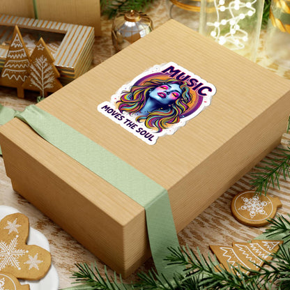 ColorFlow | Music Moves the Soul Vinyl Sticker | Artistic Waterproof Decal for Laptops Water Bottles Journals and More