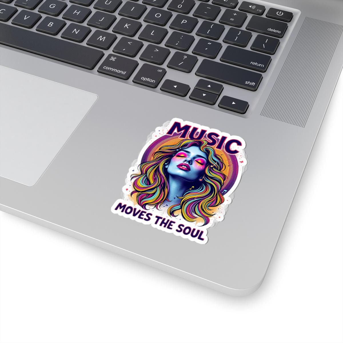 ColorFlow | Music Moves the Soul Vinyl Sticker | Artistic Waterproof Decal for Laptops Water Bottles Journals and More