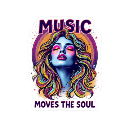 ColorFlow | Music Moves the Soul Vinyl Sticker | Artistic Waterproof Decal for Laptops Water Bottles Journals and More