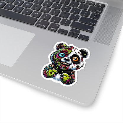 ColorFlow | Zombie Panda Vinyl Sticker for Water Bottles Laptops Cars | Cool Creepy Art Waterproof Durable Decal