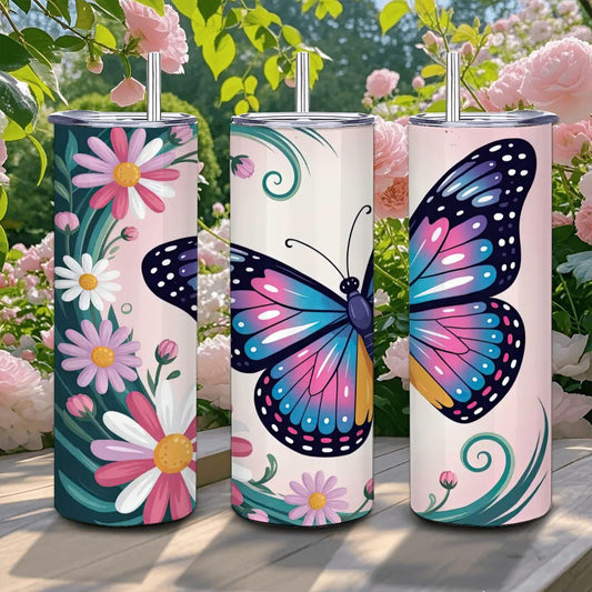 Step into a magical world with the ColorFlow Midnight Enchanted Forest 20oz Stainless Steel Tumbler! Embrace the serene beauty of a starry n