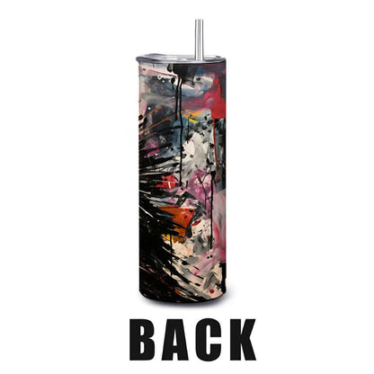 ColorFlow | Wild Doodle Raccoon Art Tumbler | 20oz Stainless Steel Travel Cup | Funny Animal Coffee Mug | Unique Art Gift