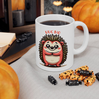 ColorFlow | Hug Me Hedgehog Mug | Cute Animal Coffee Cup | 15oz Ceramic Mug | Funny Gift for Animal Lovers & Coffee Fans