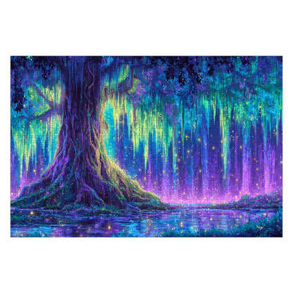 Enchanted Forest Wooden Jigsaw Puzzle | Fantasy Art Home Decor