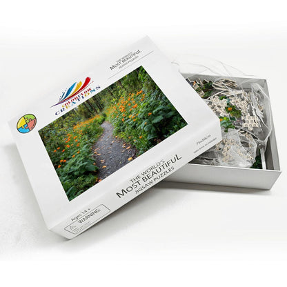 Forest Path Wooden Jigsaw Puzzle | Nature Art for Adults and Kids