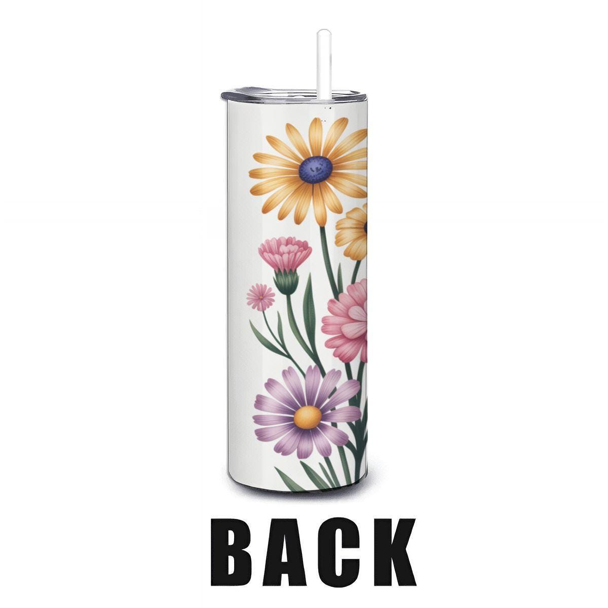 Wildflower Garden Stainless Steel Tumbler | Floral Coffee Cup Gift