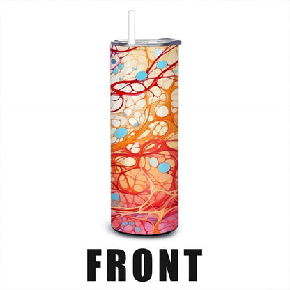 Marbled Abstract Art Tumbler | 20oz Stainless Steel with Straw