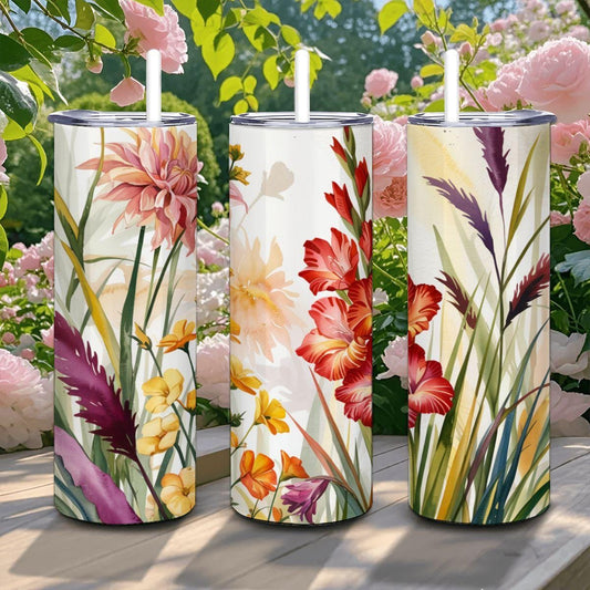 Wildflower Meadow Tumbler | 20oz Stainless Steel Insulated Coffee Cup