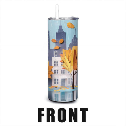 Autumn City Stroll Tumbler | 20oz Stainless Steel Insulated Cup