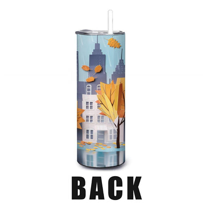 Autumn City Stroll Tumbler | 20oz Stainless Steel Insulated Cup