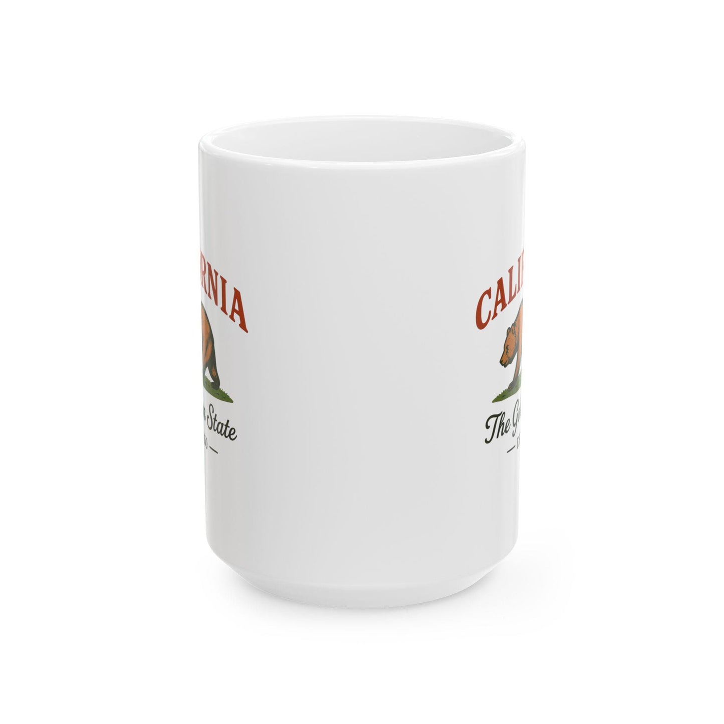 ColorFlow | California The Golden State Mug | Bear Design Coffee Cup | 15oz Ceramic West Coast Gift