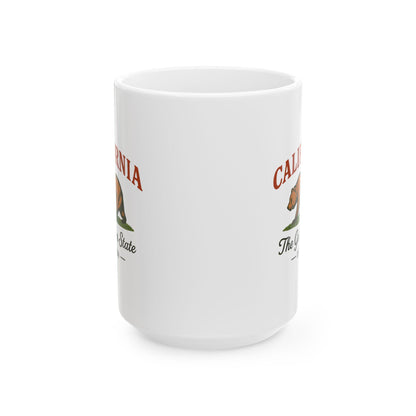 ColorFlow | California The Golden State Mug | Bear Design Coffee Cup | 15oz Ceramic West Coast Gift