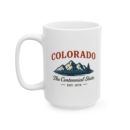 ColorFlow | Colorado The Centennial State Mug | Mountain Coffee Cup | 15oz Ceramic Adventure Gift