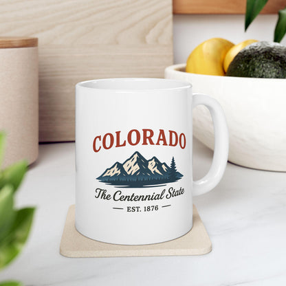 ColorFlow | Colorado The Centennial State Mug | Mountain Coffee Cup | 15oz Ceramic Adventure Gift