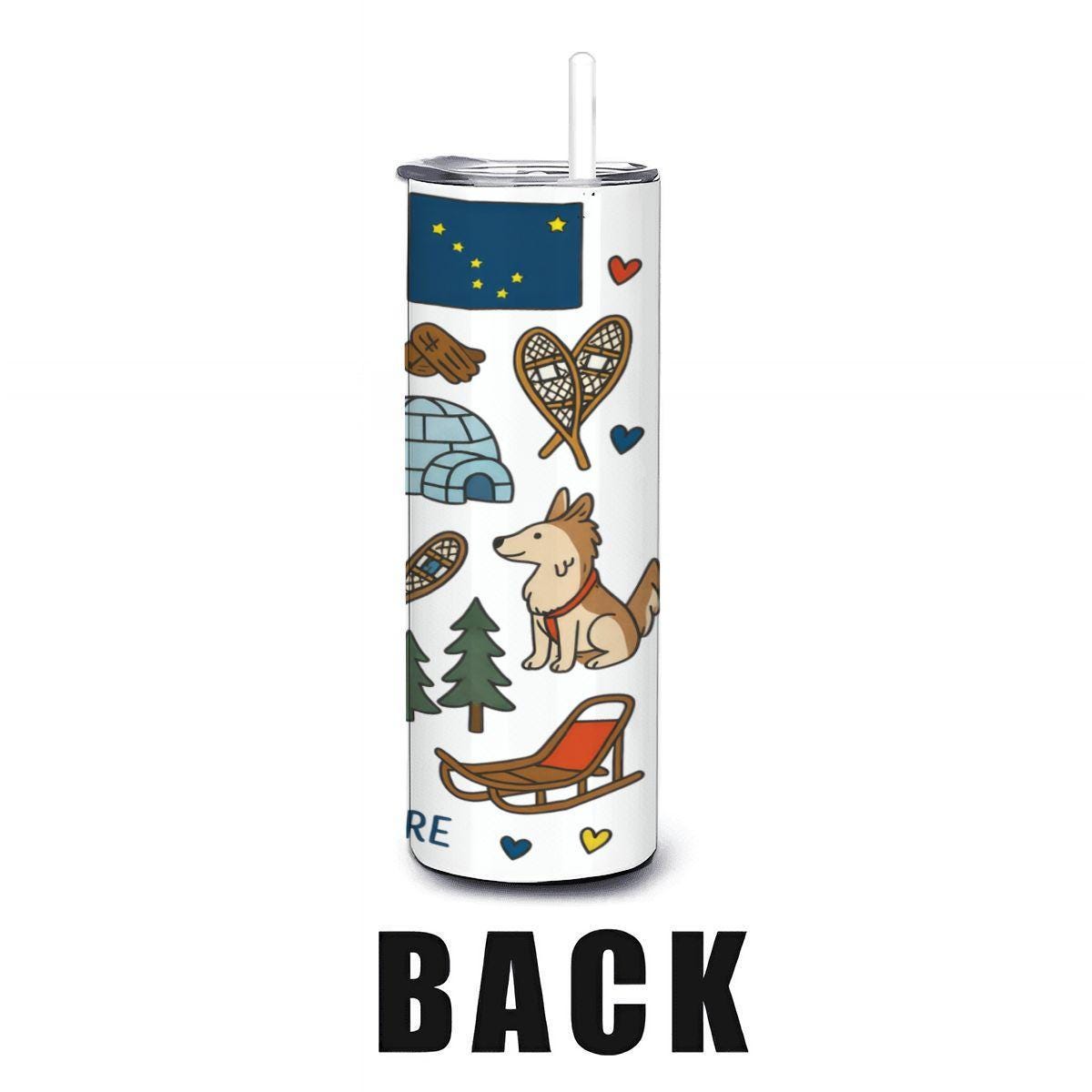 Alaska Adventure Tumbler | Insulated Stainless Steel Travel Mug with Straw