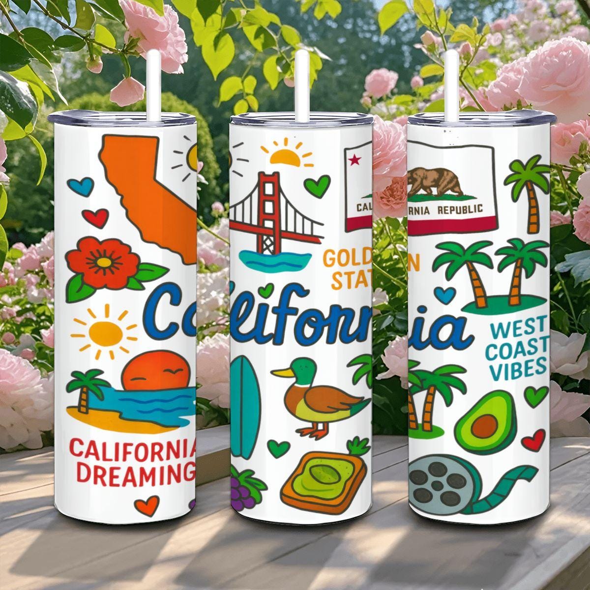 California Dreaming Tumbler | Stainless Steel Insulated Travel Mug