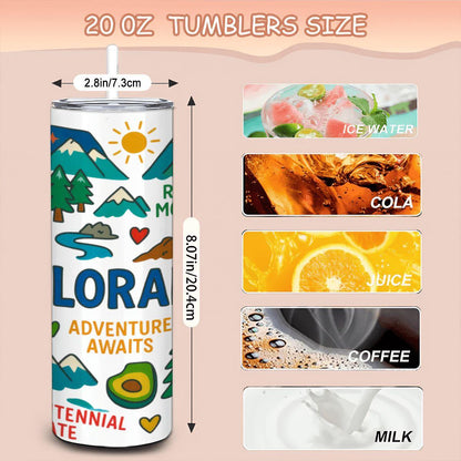 Colorado Rocky Mountain Tumbler | Insulated Stainless Steel Travel Mug
