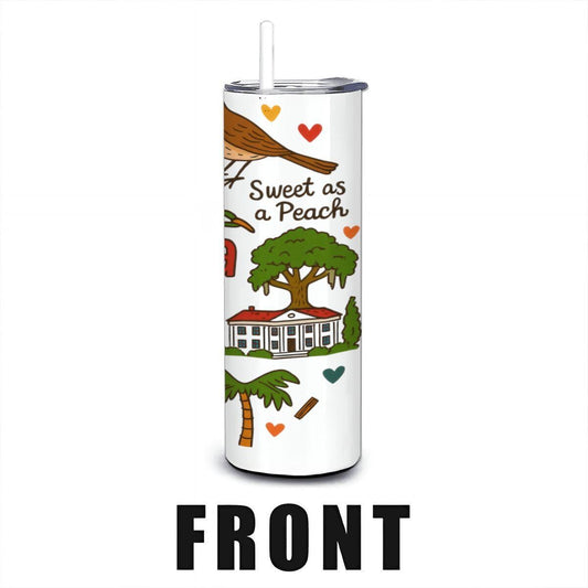 Georgia Sweet As A Peach Tumbler | Southern Charm Insulated Cup